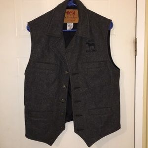 Ladies Gray Wool Vest Medium